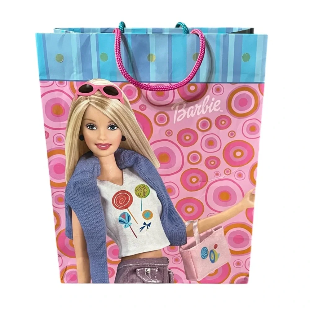Collectible 2002 Barbie Pink Reusable Party Gift Bag Expressions by Hallmark